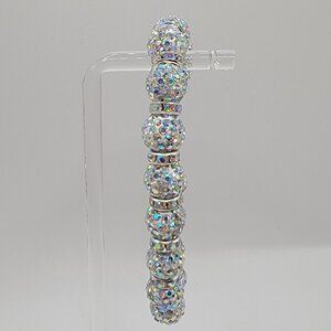 Handmade Clear Crystal Beaded Bracelet